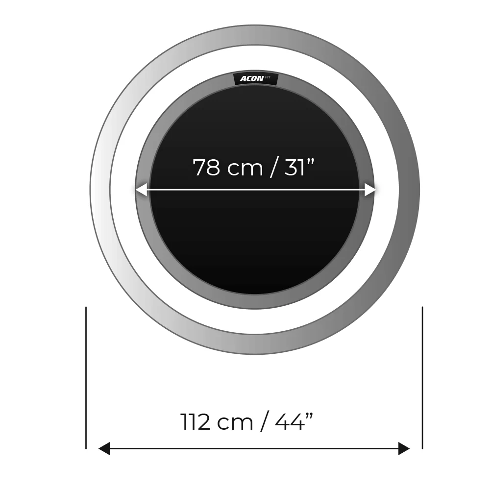 ACON Fit 1,12 m Trampoliini pyöreä, Musta - Image 6